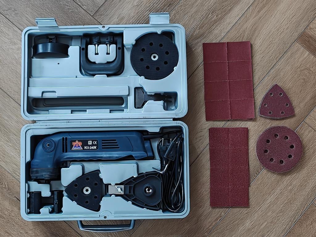 Topcraft tcs-240k schuurmachine, Ophalen of Verzenden, Zo goed als nieuw