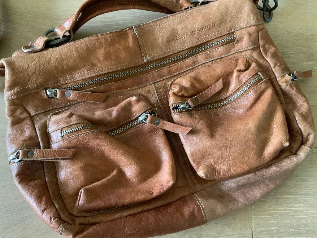 Spikes & Sparrow Leren tas, Overige merken, Gebruikt, Bruin, Ophalen of Verzenden