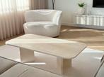 Travertine tafel Bedu Atelier, Huis en Inrichting, Tafels | Salontafels, Ophalen, 100 tot 150 cm, 50 tot 100 cm, Zo goed als nieuw