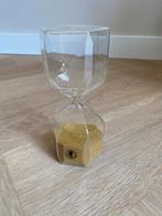 Zandloper glas met goud zan, Huis en Inrichting, Woonaccessoires | Overige, Ophalen of Verzenden, Nieuw