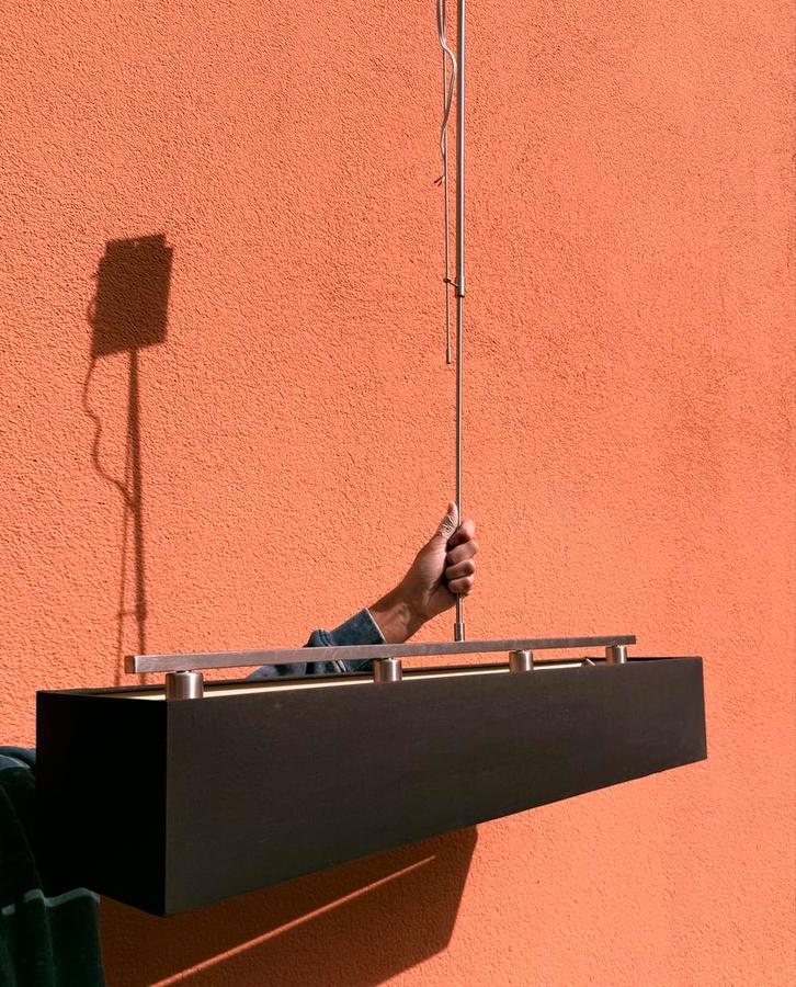 Luxe Zwarte Hanglamp, Huis en Inrichting, Lampen | Hanglampen, Zo goed als nieuw, Minder dan 50 cm, Metaal, Ophalen