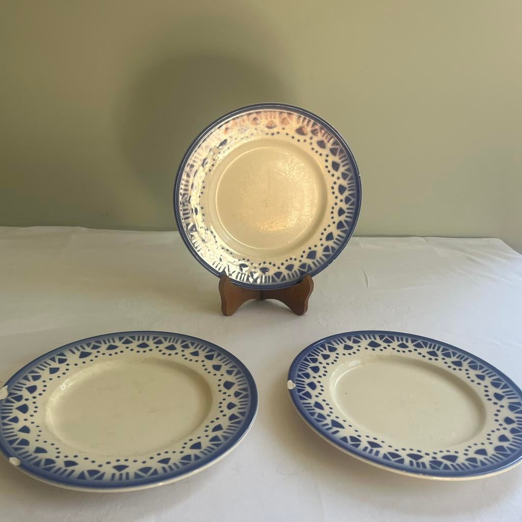 Vintage Franse bordjes Luneville, Ophalen of Verzenden