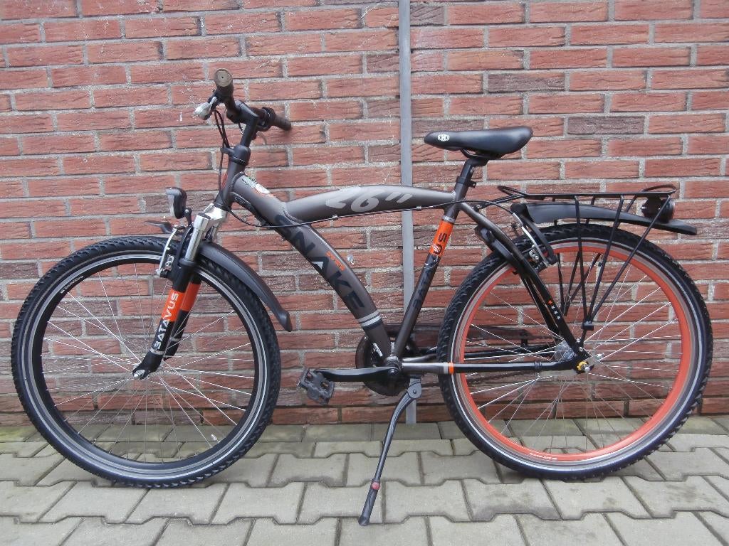 Zeer nette Batavus Snake 26 inch, 48 cm. grijs-oranje, Ophalen, Batavus, Zo goed als nieuw, Terugtraprem