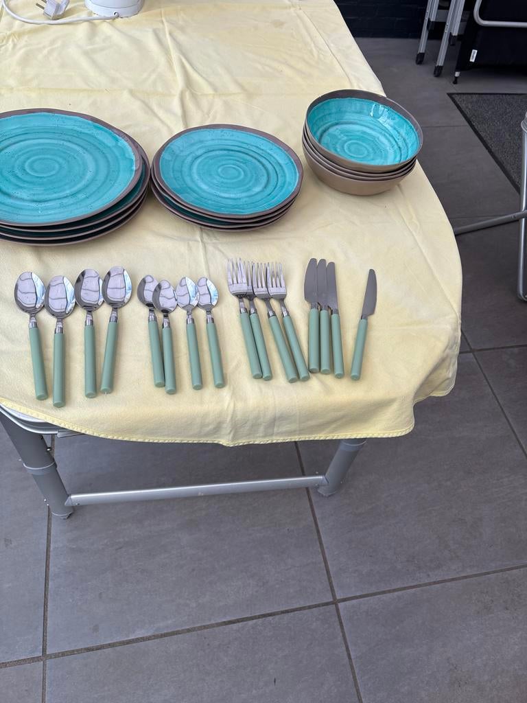 Lichtgewicht onbreekbaar campingservies, Ophalen of Verzenden, Zo goed als nieuw