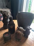 Brynxz set van majestic brown zie beschrijving, Tuin en Terras, Bloempotten, Ophalen, Zo goed als nieuw, Minder dan 40 cm, Overige vormen