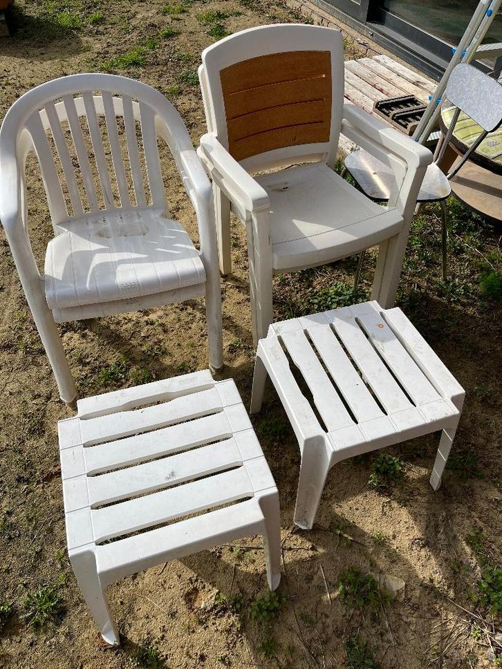 Plastic stoelen, Tuin en Terras, Tuinstoelen, Gebruikt, Plastic, Ophalen