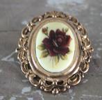 sjaalclip met bloemen print, Ophalen of Verzenden, Gebruikt, Zilver, Zilver