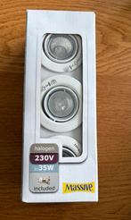 Massive Halogeen Inbouwspots - Set van 3, Minder dan 30 watt, Halogeen (gloei)lamp, Nieuw, Bipin of Steekvoet
