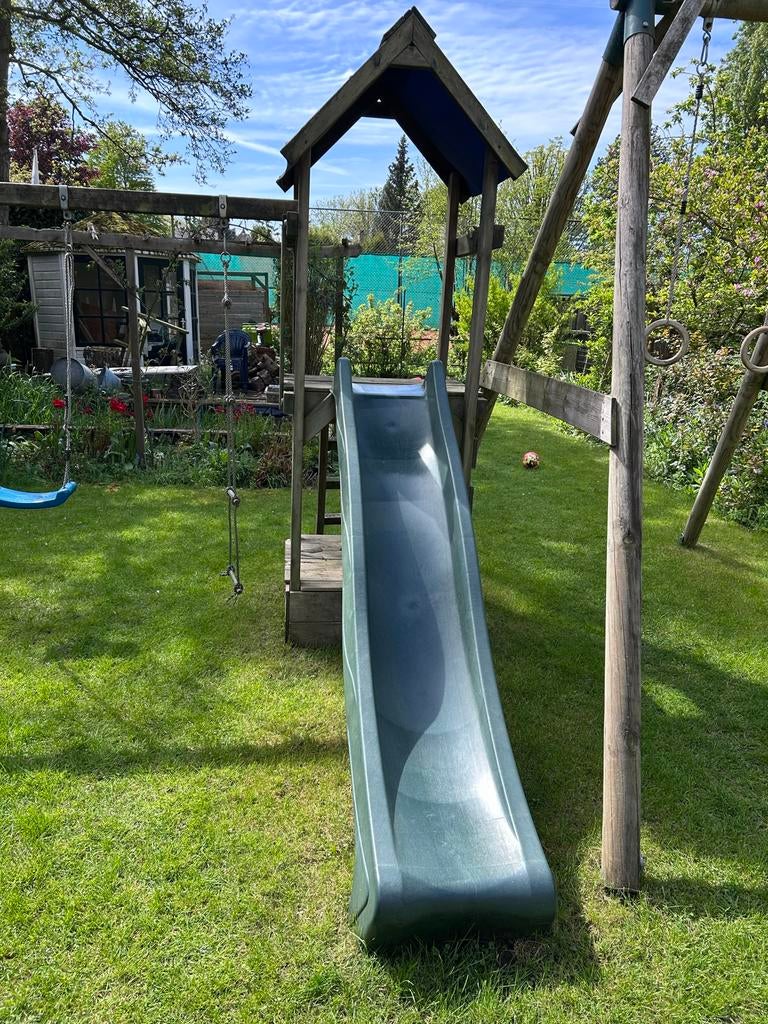 Wickey glijbaan met of zonder houten ombouw, Ophalen, Gebruikt, Glijbaan, Aanbouwonderdeel
