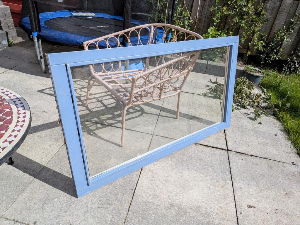 Raamkozijn dubbel glas 139 x 77,4 cm, Ophalen, Gevelraam of Ruit, Gebruikt, Minder dan 80 cm