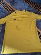 Nike Dri-FIT Geel Voetbalshirt met  touzani Handtekening 128, Maat M, Ophalen, Gebruikt, Shirt