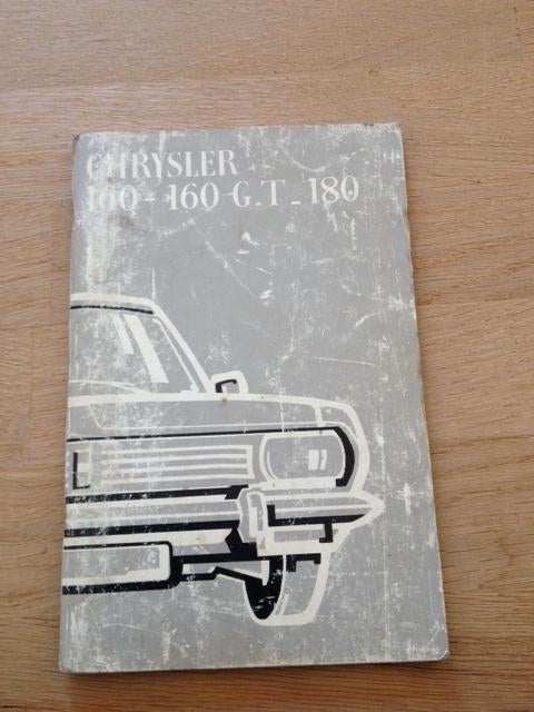 Handleiding/Instructieboekje   Chrysler 160 - 160GT - 180 NL, Verzenden