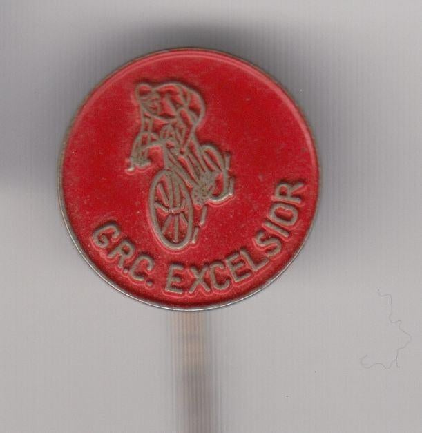 Wielrennen GRC Excelsior Fiets speldje, Verzamelen, Gebruikt, Niet vindbaar, Niet vindbaar, Speldje of Pin