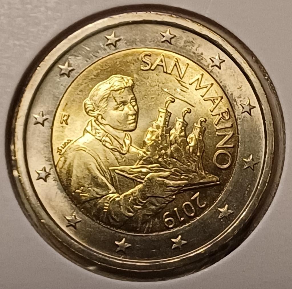 2 Euromunt San Marino 2019, Postzegels en Munten, Munten | Europa | Euromunten, Ophalen of Verzenden, San Marino, 2 euro, Losse munt