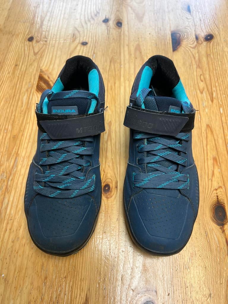 Flat pedal fietsschoenen blauw, Ophalen, Gebruikt