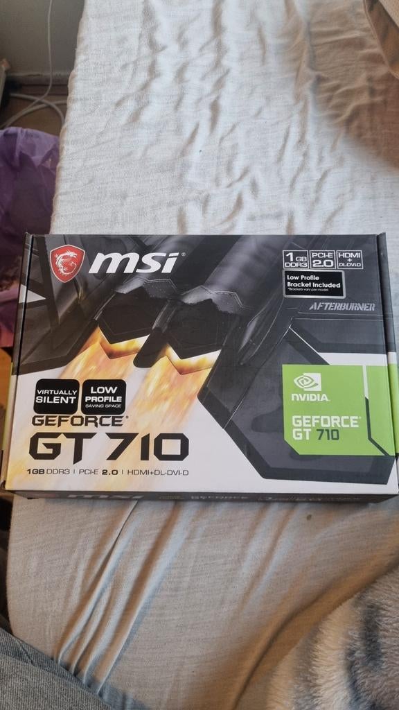 MSI GeForce GT 710 1GB DDR3 Grafische Kaart, Computers en Software, Videokaarten, PCI-Express 2, GDDR3, Ophalen of Verzenden, Zo goed als nieuw