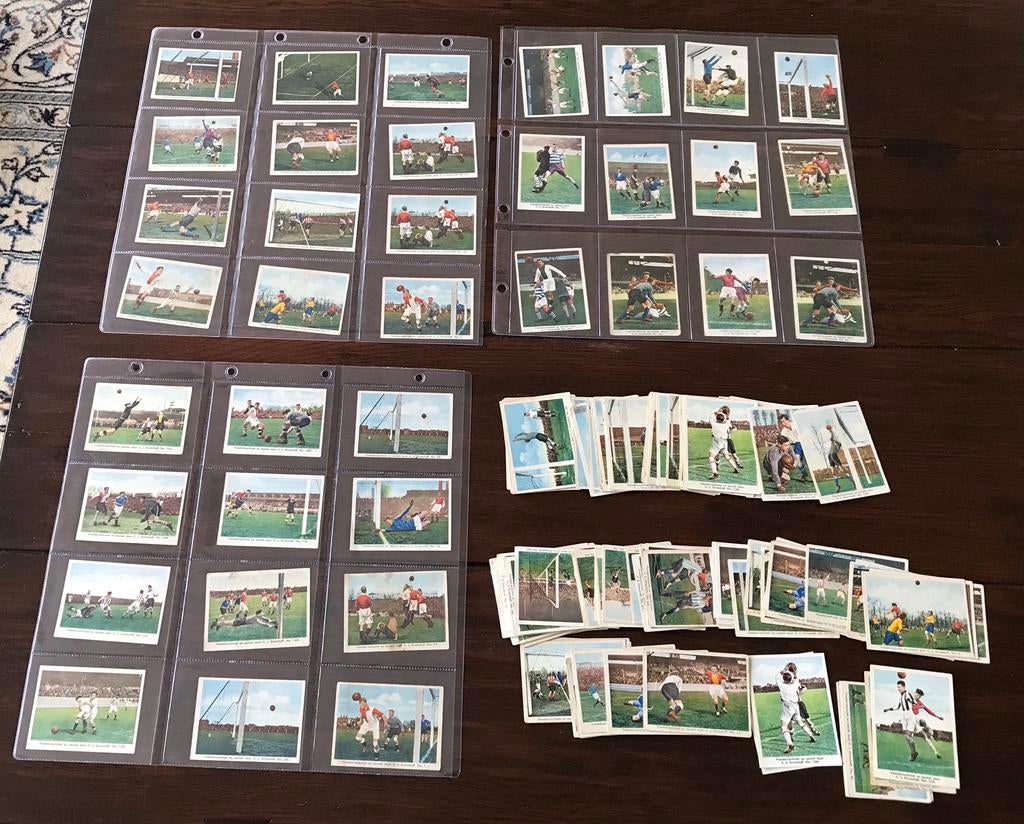 130 Oude Voetbalplaatjes van Groothoff Jaren 30, Verzamelen, Ophalen of Verzenden, Zo goed als nieuw, Overige binnenlandse clubs