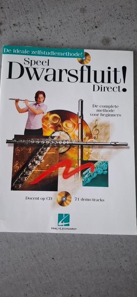 Dwarsfluit methode spelen voor beginners, Ophalen of Verzenden, Zo goed als nieuw, Instrument