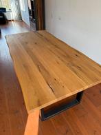 Stoere houten eettafel met stalen poten – industrieel design, Huis en Inrichting, Tafels | Eettafels, 200 cm of meer, 50 tot 100 cm