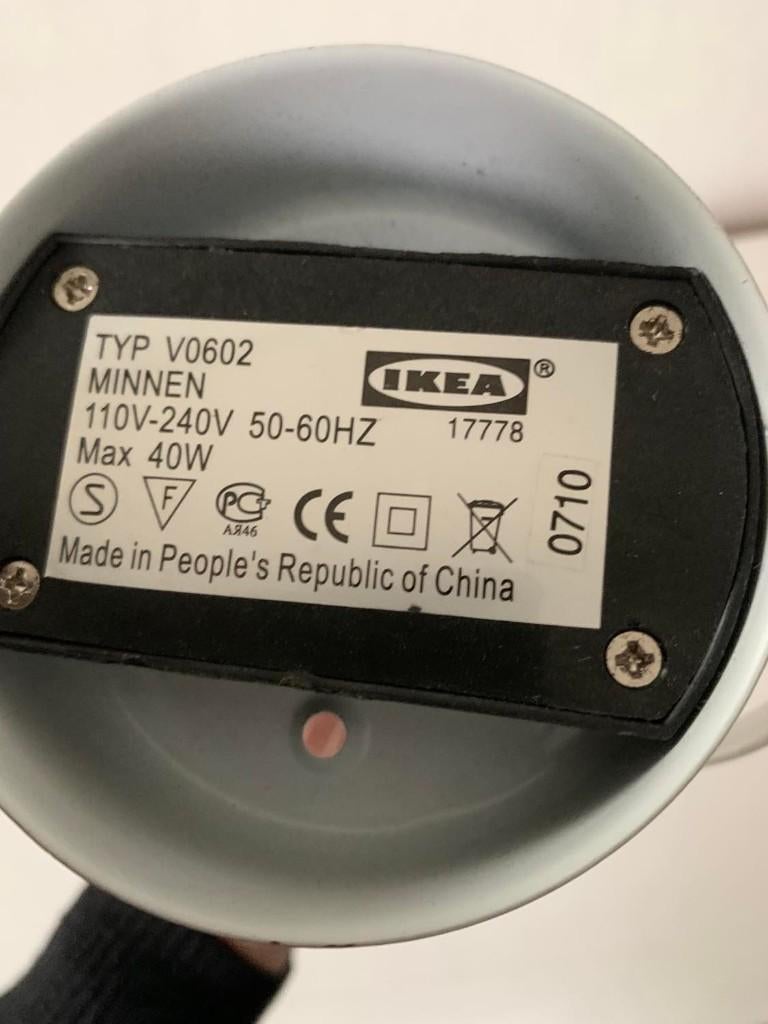 Lamp Ikea, Ophalen of Verzenden, Gebruikt, Metaal of Aluminium