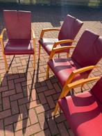 eettafel met 4 stoelen, Zo goed als nieuw, 150 tot 200 cm, Rechthoekig, 50 tot 100 cm