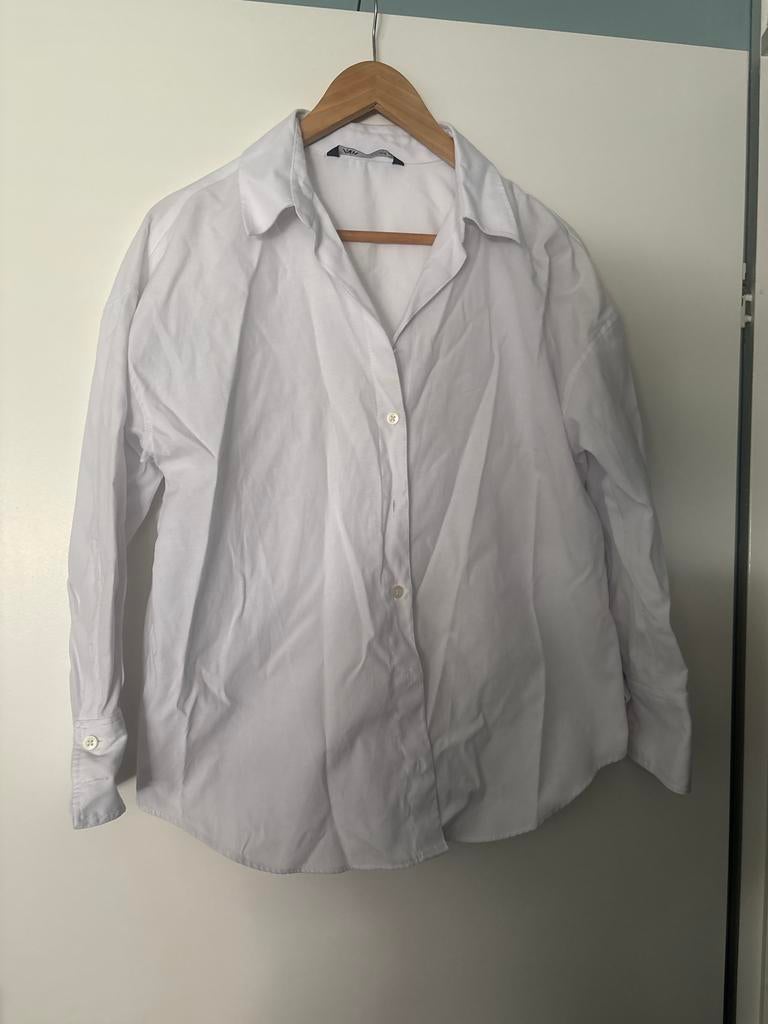 Zara blouse maat S wit, Ophalen of Verzenden, Gedragen, Maat 36 (S), Wit