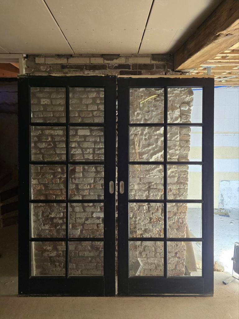 En suite deuren set (twee stuks) schuifdeur opknapper, Ophalen, Gebruikt, 80 tot 100 cm, Binnendeur