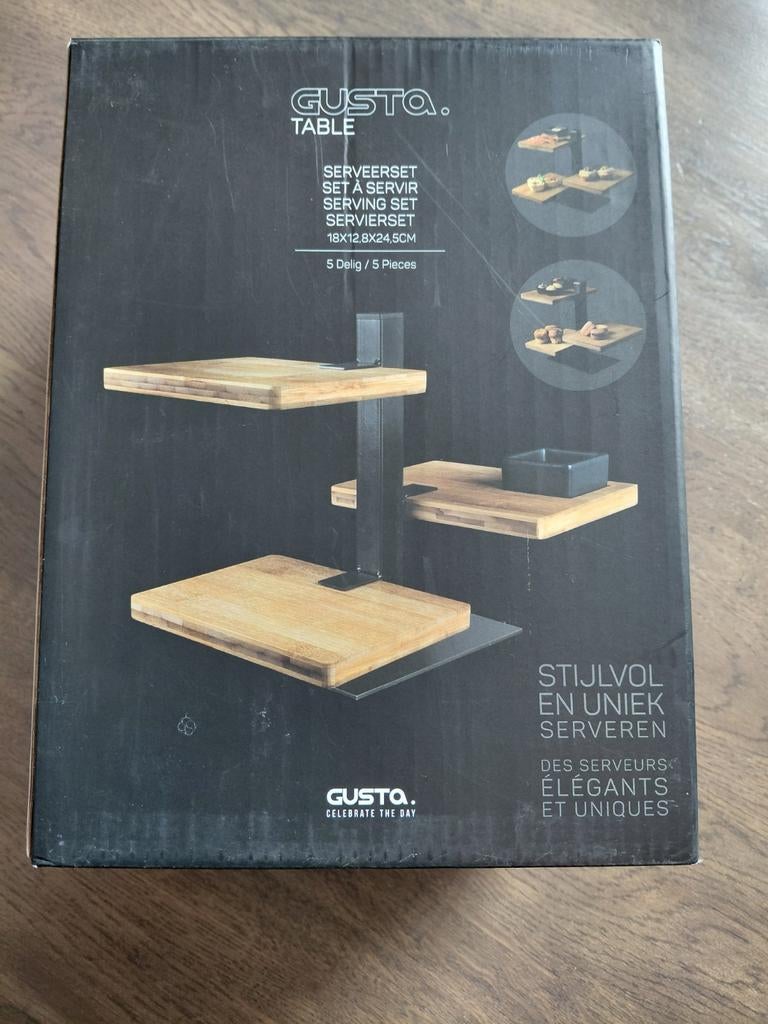 Gusta serveerset - etagere. Ongebruikt., Ophalen, Nieuw