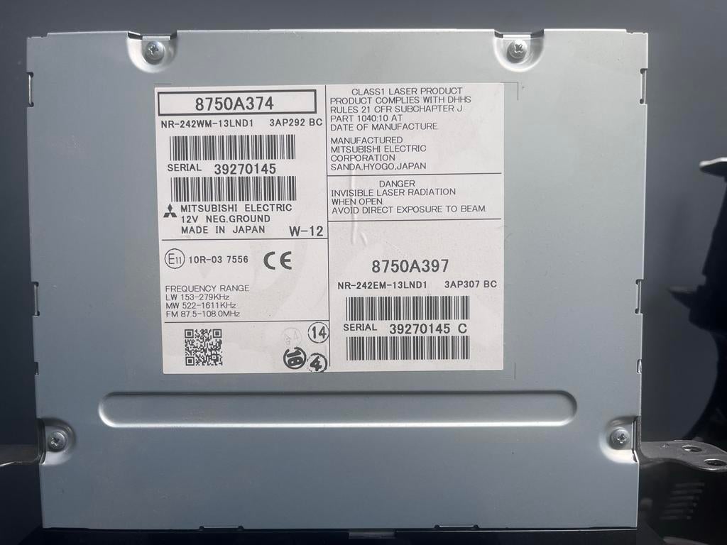 Rockford Fosgate Autoradio Mitsubishi Outlander 2012-2019, Auto diversen, Autoradio's, Ophalen of Verzenden, Gebruikt