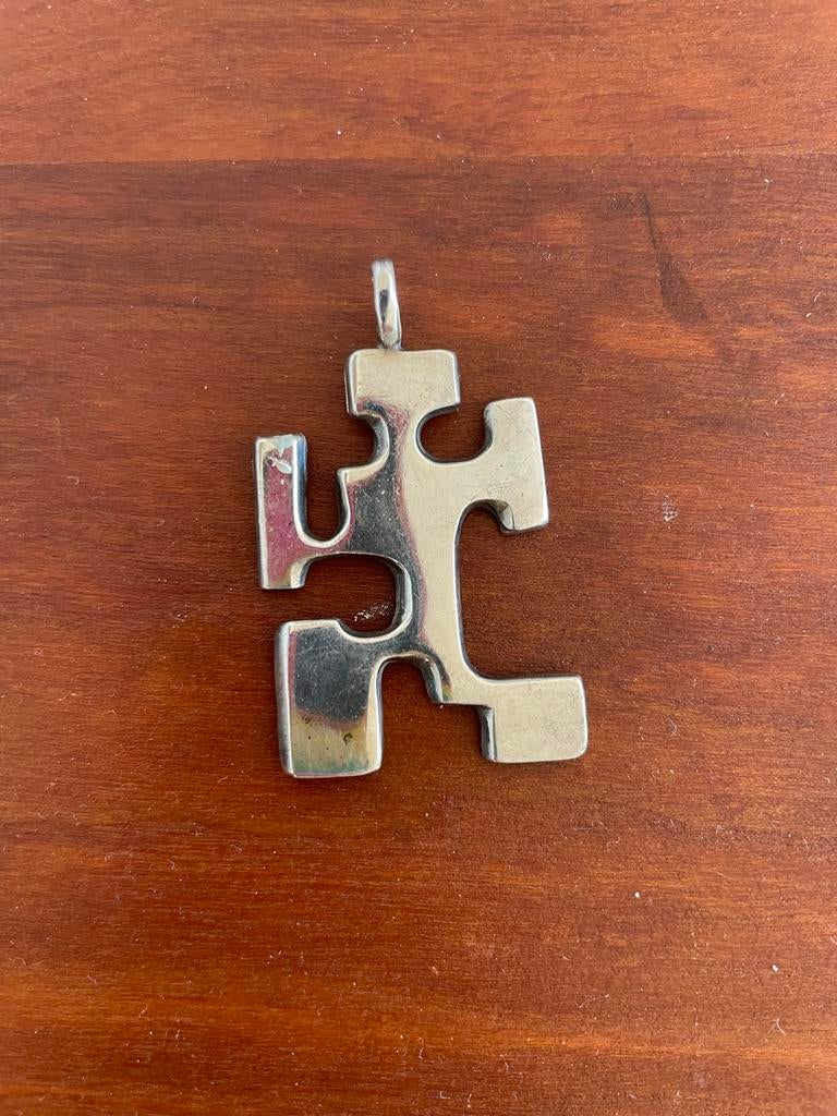 Reykjavik Design hanger - Zilver - puzzelstuk, Overige materialen, Gebruikt, Overige voorstellingen, Ophalen of Verzenden