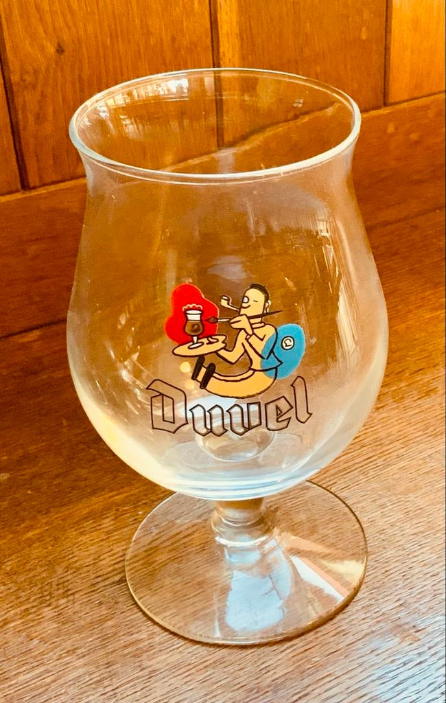 Collector's item Duvel bierglas 'schilder', Ophalen of Verzenden, Zo goed als nieuw, Bierglas