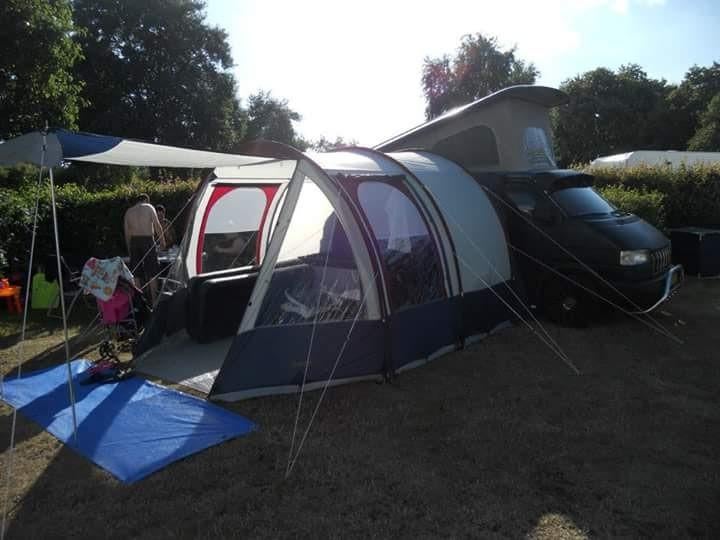 Volkswagen T4 verlengde Buscamper met slaap hefdak, Reservewiel, Buscamper of Camperbus, Hefdak, Volkswagen
