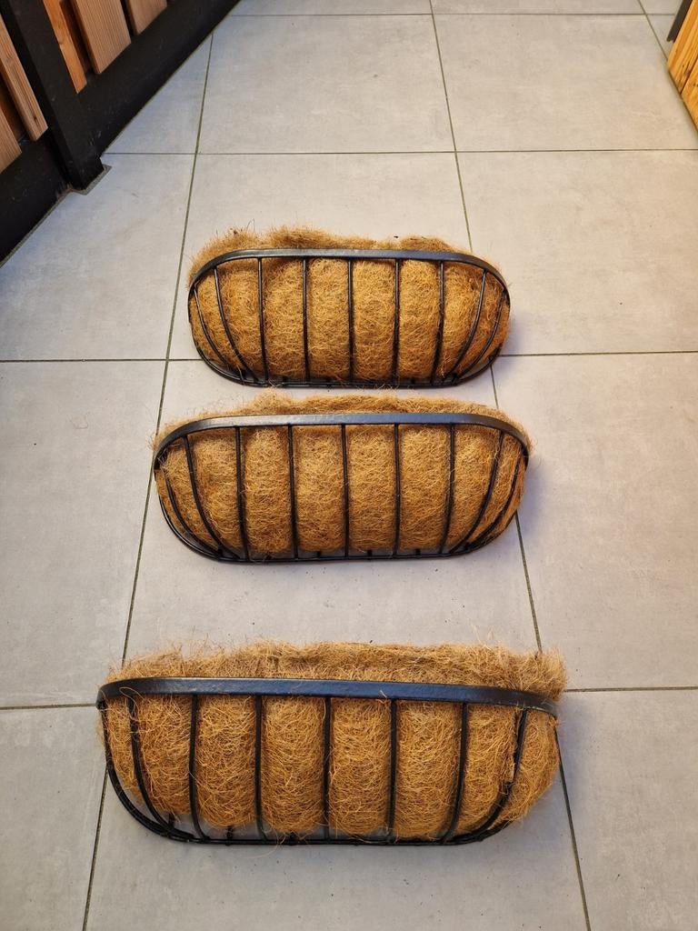 IJzeren korven voor planten aan schutting of muur, Ophalen, Gebruikt, Minder dan 30 cm, Balkon