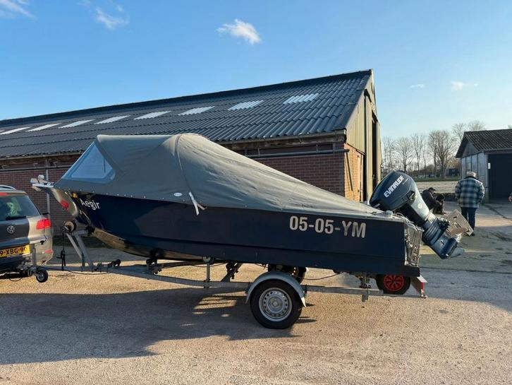 Noorse consoleboot / visbootje, Watersport en Boten, Vis- en Consoleboten, 50 tot 70 pk, 3 tot 6 meter, Benzine, Buitenboordmotor