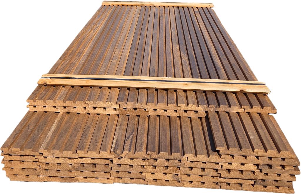 19.2 m2 Hardhout Triple Rhombus profiel - nr: HP23, Tuin en Terras, Palen, Balken en Planken, Ophalen, Planken, Nieuw, Hardhout