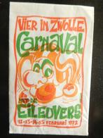 suikerzakje vier carnaval in Zwolle Eileuvers, Verzamelen, Suikerzakjes, Ophalen of Verzenden