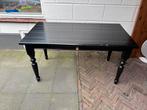Stoere zwarte vintage brocante grenen  eettafel 80x150, Huis en Inrichting, Tafels | Eettafels, Ophalen, Gebruikt, 100 tot 150 cm