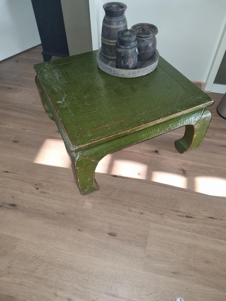 2 identieke chinese opium salontafels lees omschrijving, Ophalen