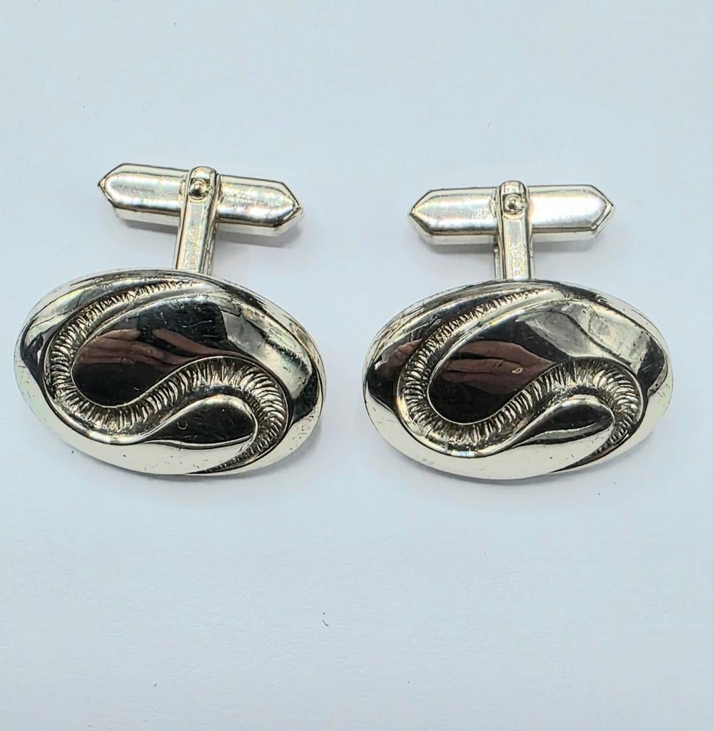 Zilveren Manchetknopen, Sieraden, Tassen en Uiterlijk, Manchetknopen, Zo goed als nieuw, Zilver, Verzenden
