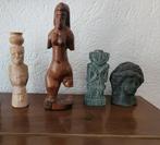 beeldje exotisch steen hout polynesië oceanië oud beeld klei, Ophalen of Verzenden