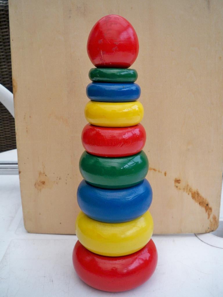 Stapeltoren, Kinderen en Baby's, Speelgoed | Houten speelgoed, Zo goed als nieuw, Overige typen, Ophalen