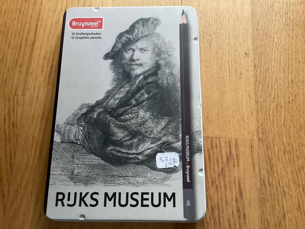 Bruynzeel Rijksmuseum Grafietpotloden Blik - Rembrandt, Verzamelen, Ophalen of Verzenden, Gebruikt, Overige merken