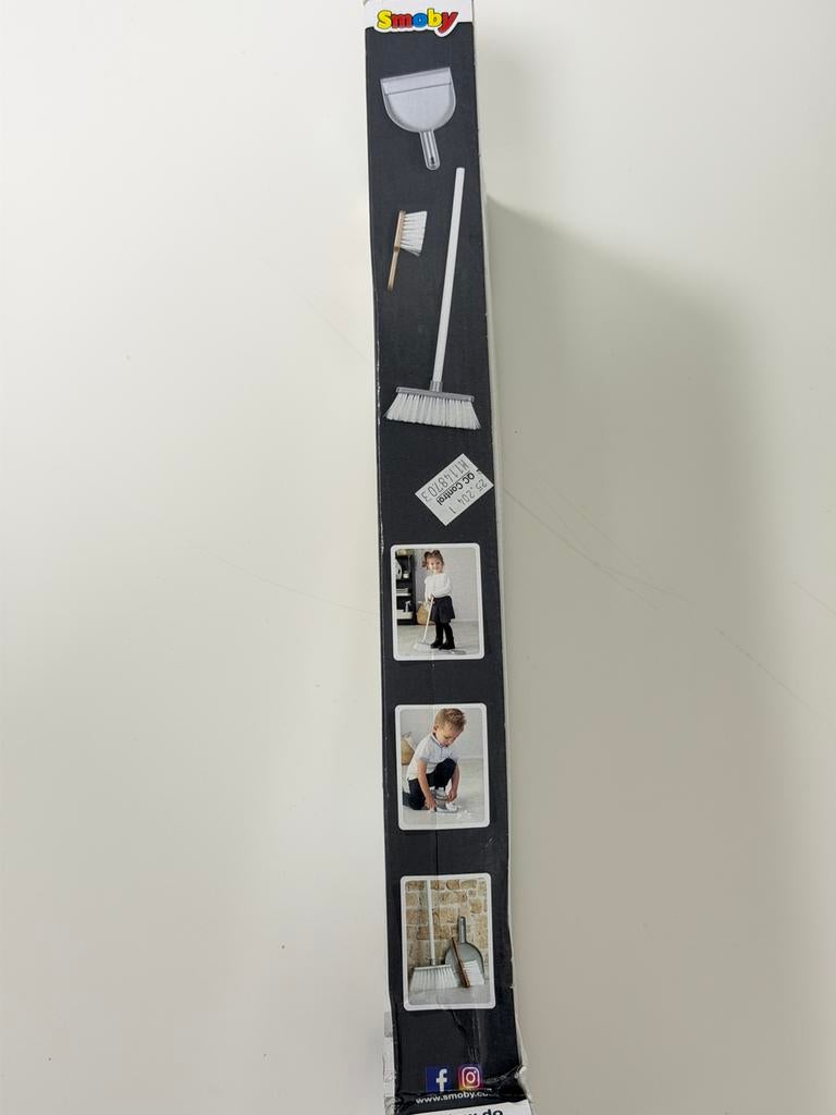 Smoby speelgoed schoonmaakset kinderen 3-delig met bezem, Jongen of Meisje, Nieuw, Ophalen of Verzenden, H