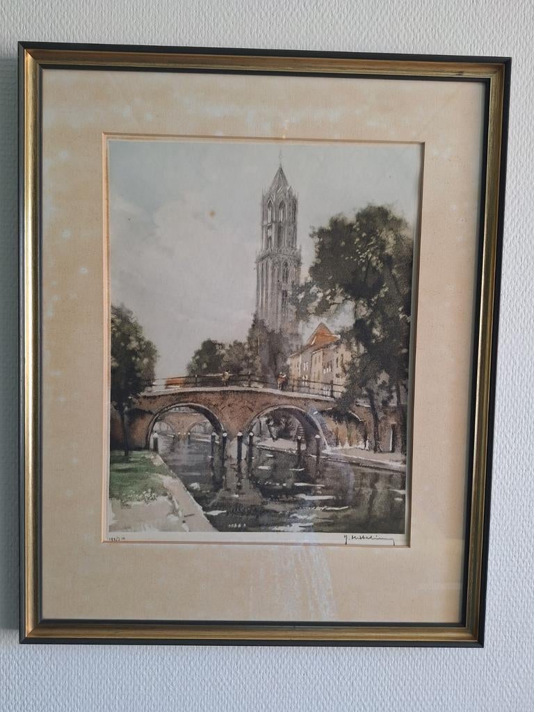 Roger Hebbelinck Oudegracht met Domtoren, Utrecht, Ophalen