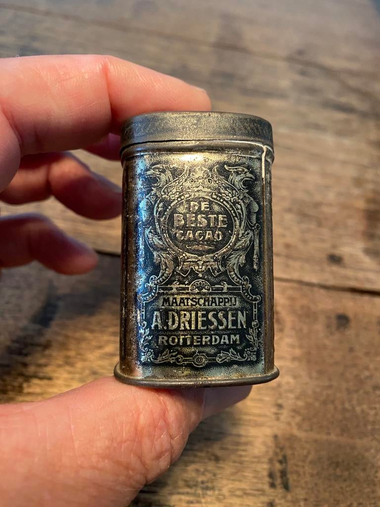 A. DRIESSEN Rotterdam monster blikje cacao, Verzamelen, Ophalen of Verzenden, Gebruikt, Overige