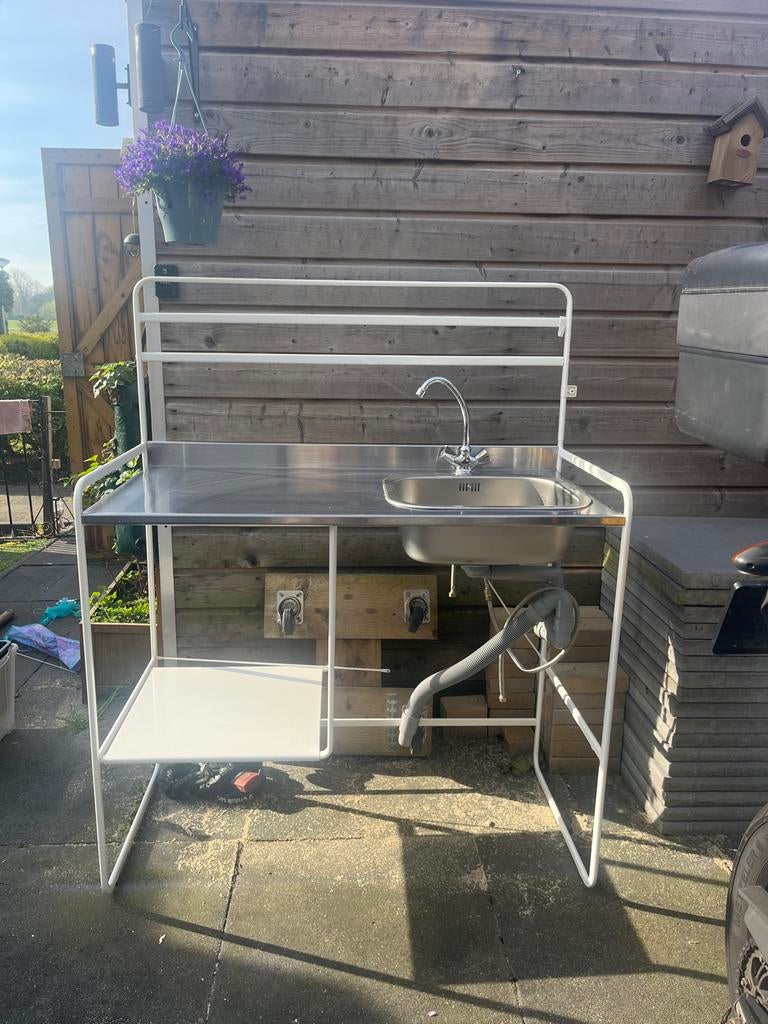 IKEA SUNNERSTA kitchenette / buitenkeuken, Huis en Inrichting, Keuken | Complete keukens, Ophalen, Gebruikt, Wit, Enkelwandige keuken