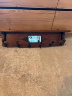 Art Deco Kapstok met Spiegel - Amsterdamse Stijl, Wandkapstok, Gebruikt, Ophalen of Verzenden, Minder dan 100 cm