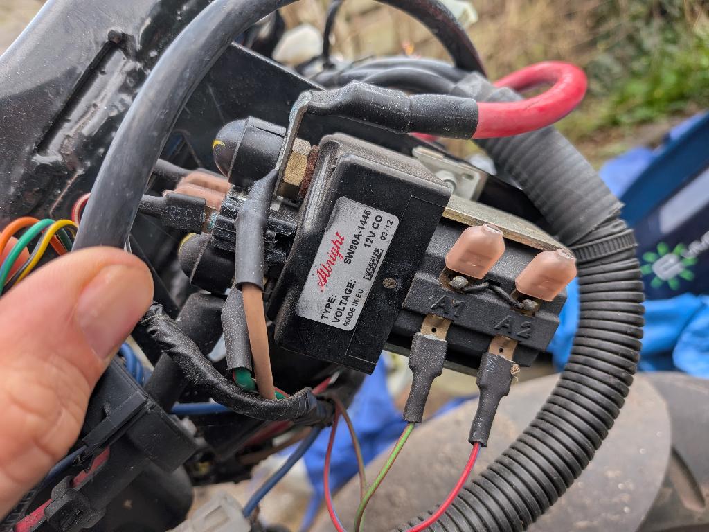 Relais 12V 48V 100A Albright SW80A-1446 voor E-vivacity, Ophalen of Verzenden, Gebruikt