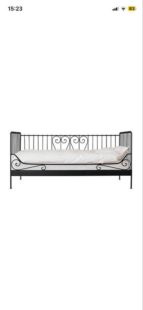 Ikea Meldal Eenpersoonsbed 90x200 -, Huis en Inrichting, Slaapkamer | Bedden, Gebruikt, Eenpersoons, 90 cm, 200 cm, Metaal, Zwart