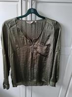 Blouse dames legergroen glanzend Miss Etam maat 40, Maat 38/40 (M), Ophalen of Verzenden, Zo goed als nieuw, Miss Etam